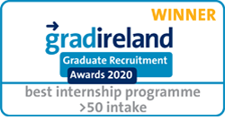 Gradireland award badge winner best internship programme - more than 50