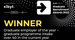 2022 Gradireland gold badge - Grad employer of the year