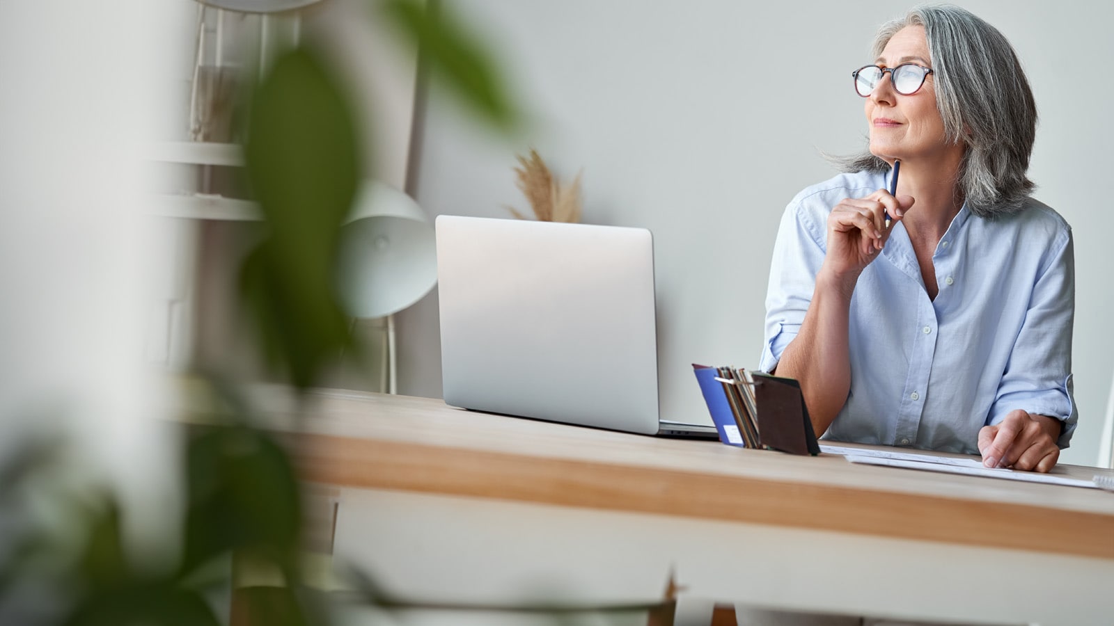 Person working on a computer