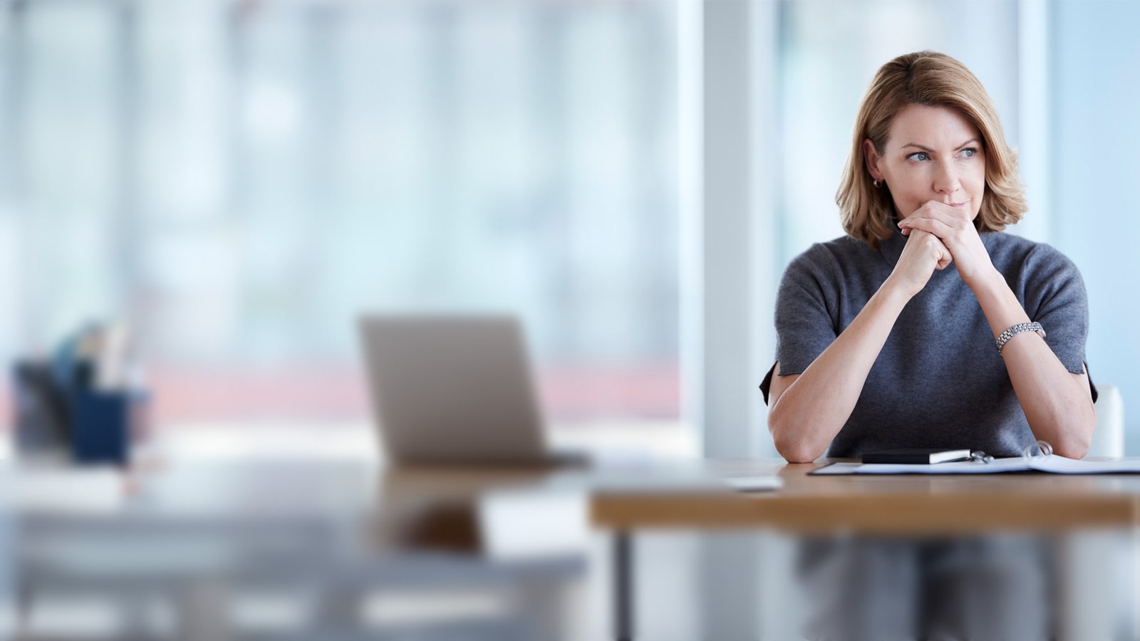 Person sitting at a desk.