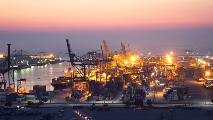 A shipping dock
