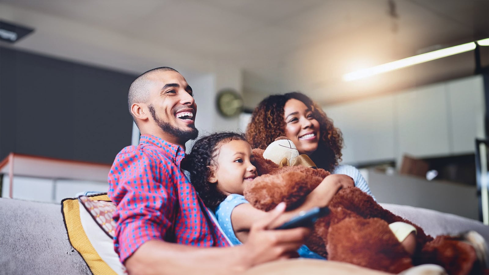 A family sitting together 