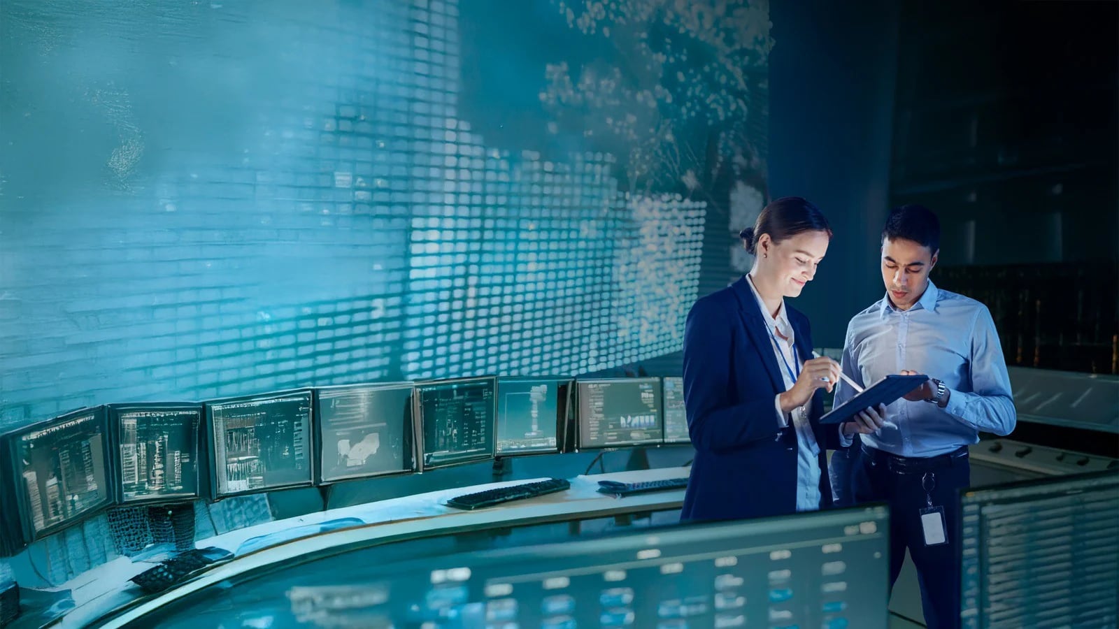 Someone typing on a tablet