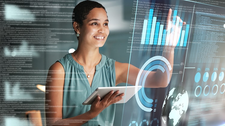 A person checking a  server